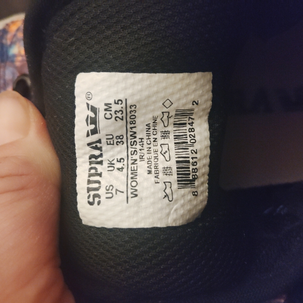 SUPRA FOOTWEAR : Women's Sky top Sneaker Pastel White - Size 7 - Picture 14 of 14